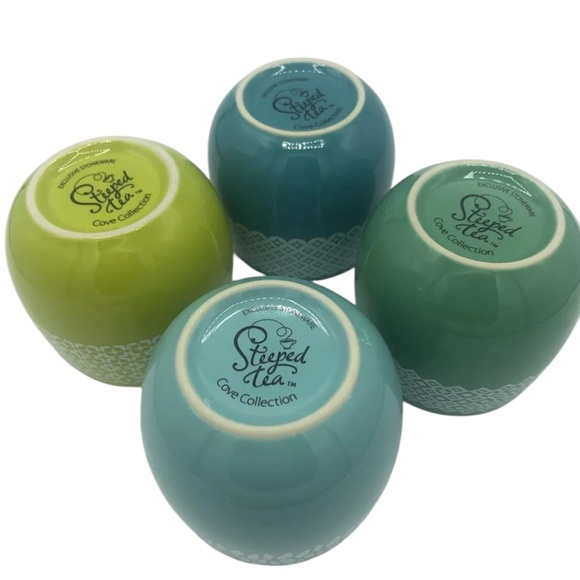 Set of 4 Steeped Tea Cove Collection Stoneware Tea Cups - Picture 4 of 6